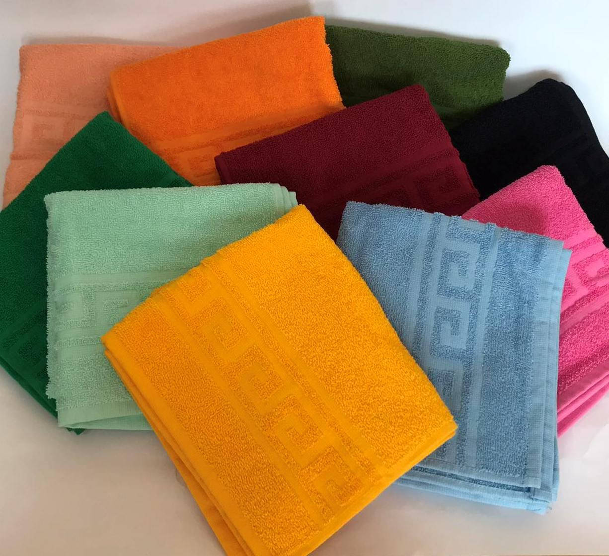 

Рушник махровий 100% бавовна розмір 40х70см з орнаментом щільність 400г/м2 , Узбекистан, Разные цвета