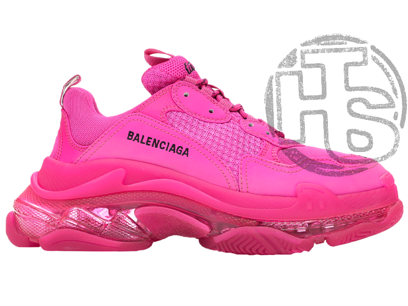 

Женские кроссовки Balenciaga Triple S Clear Sole Dark Pink 544351W2FG15059, Розовый
