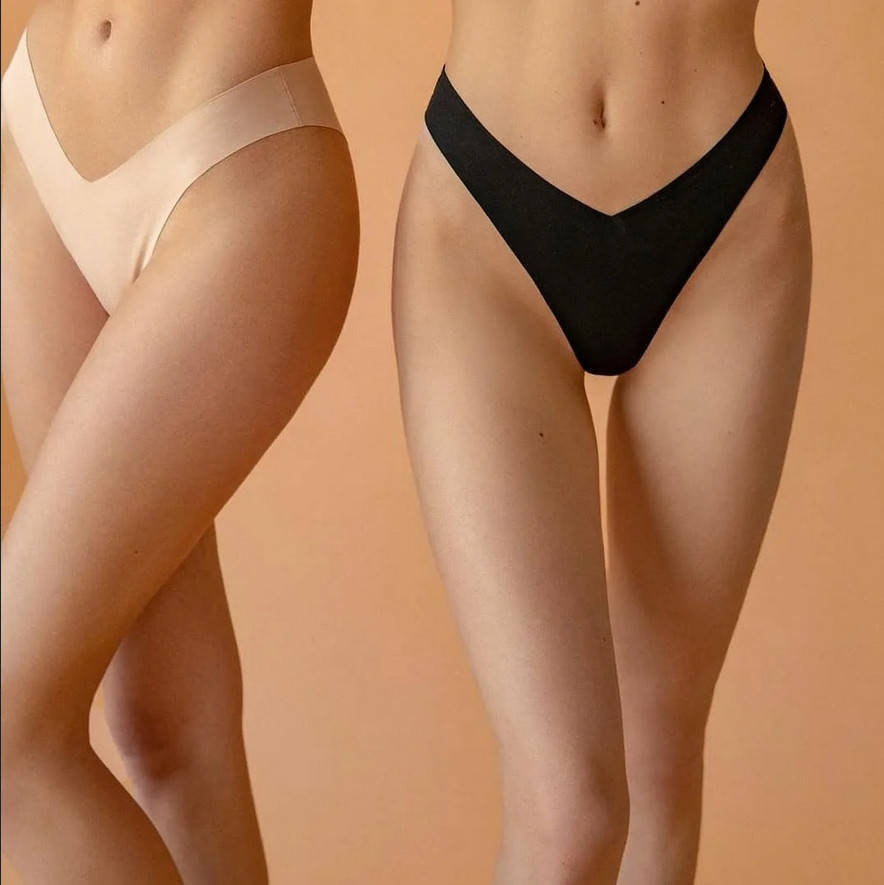 

Бесшовные трусики чики "Alice", V образные трусики, высокая посадка, бразилианы