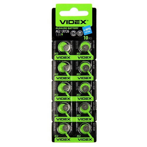 

Батарейка VIDEX AG2 /LR726/G2/LR59/196/GP96A/396/SR726W 10/100шт