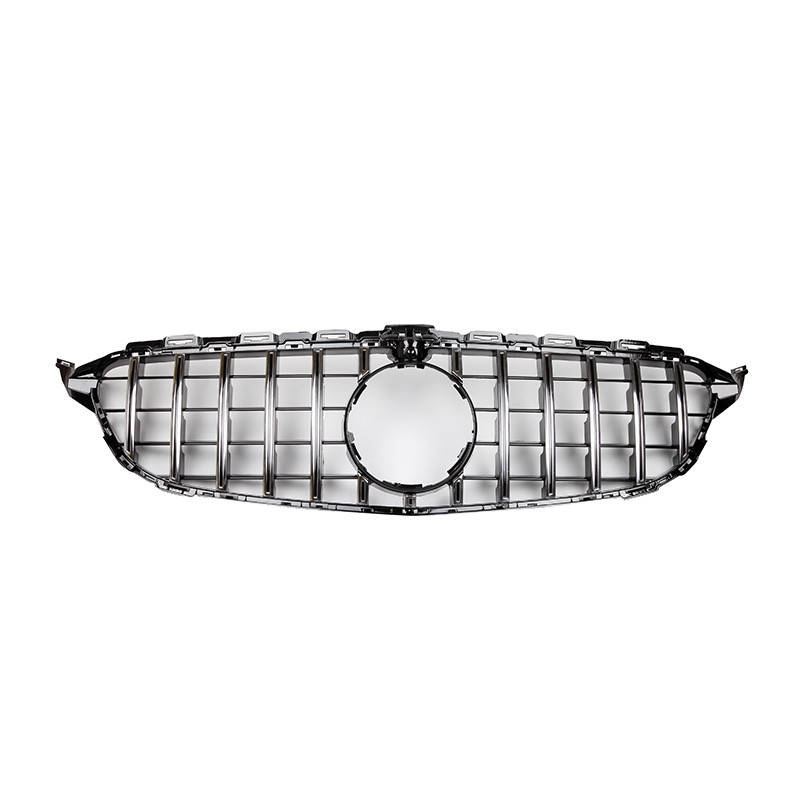 

Решетка радиатора Mercedes C-klass W205 в стиле GT Black Chrome под камеру, Черный