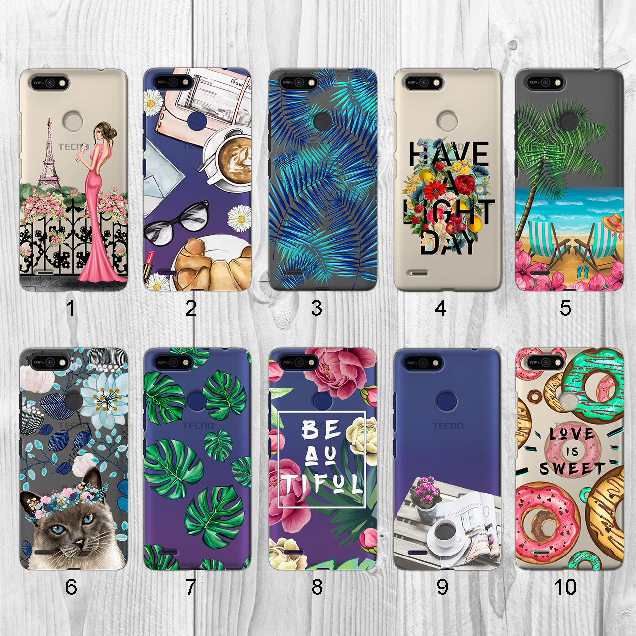 

Силиконовый чехол с рисунком для TECNO POP 2F (new collection)