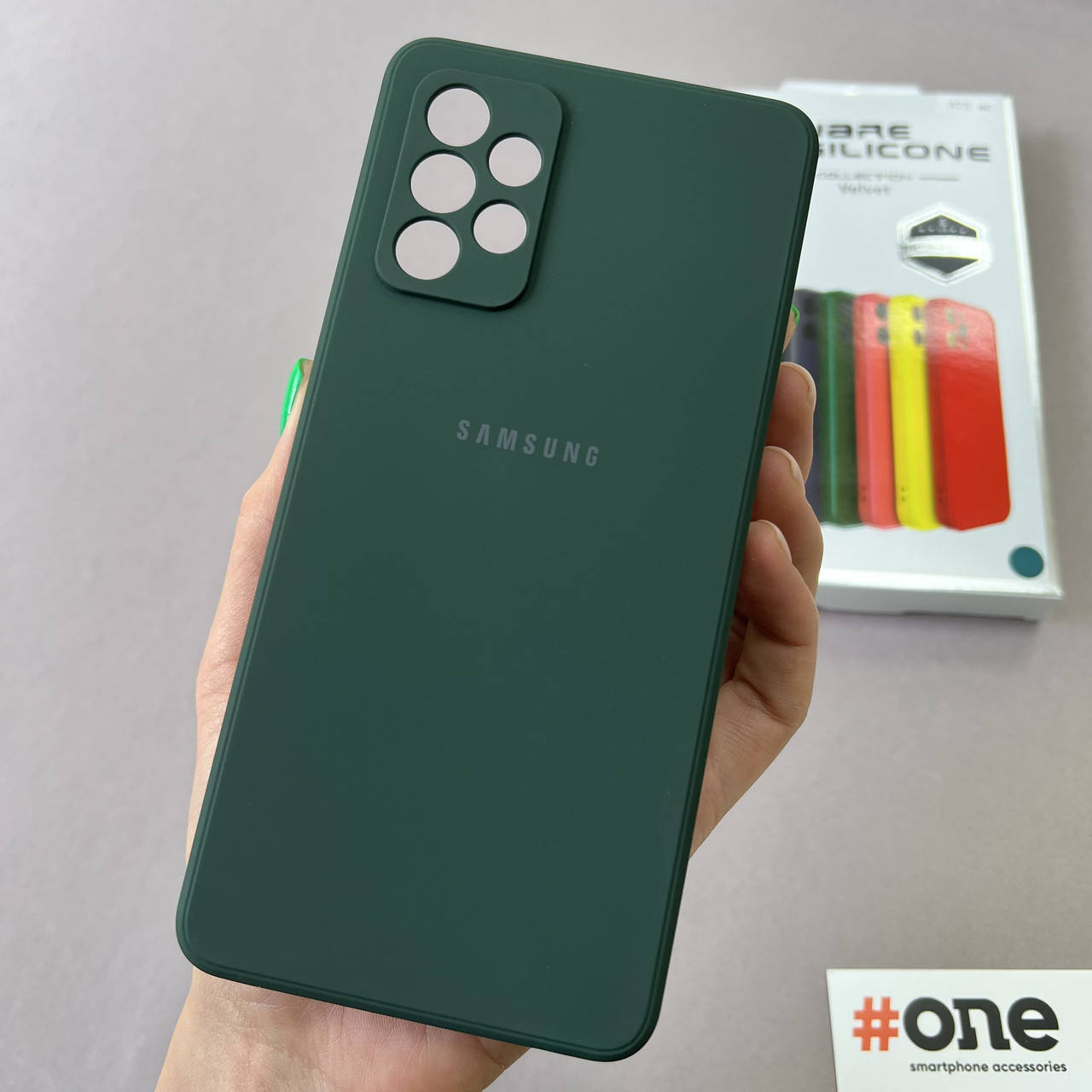 

Чехол для Samsung Galaxy A72 с микрофиброй защитой для камеры чехол на телефон самсунг а72 зеленый S1Q, Зелёный