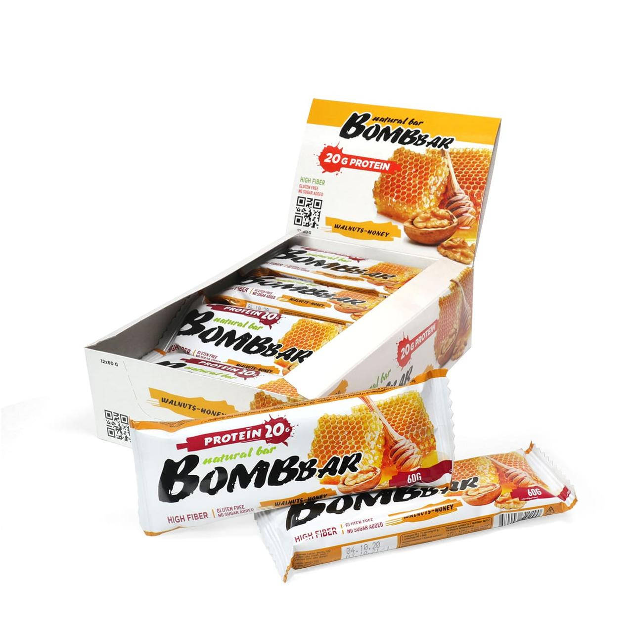 

Протеиновый батончик Bombbar ГРЕЦКИЙ ОРЕХ С МЁДОМ, 60 г