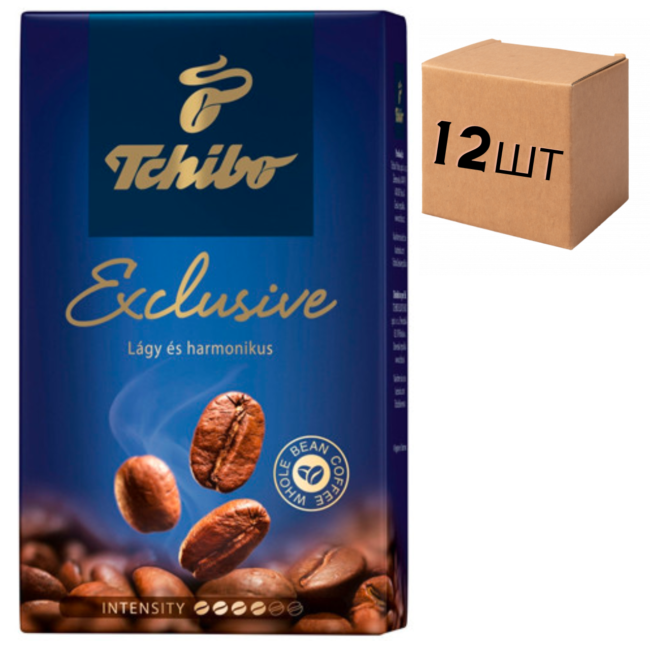 

Ящик кофе молотый Tchibo Exclusive 250 гр. (в ящике 12 шт)
