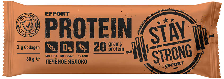 

Протеиновый батончик Effort Печёное Яблоко (60 грамм)