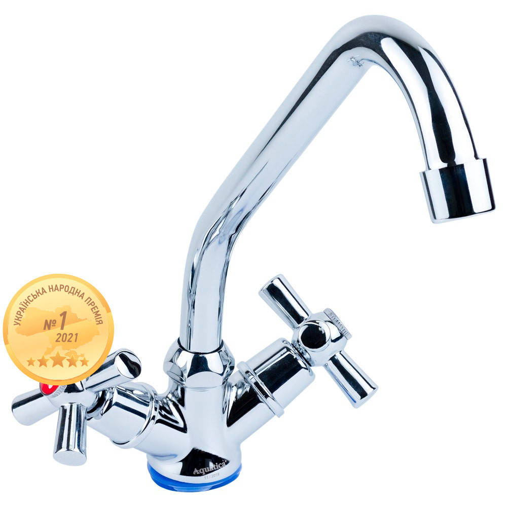 

Смеситель PM 1/2" для кухни эконом на гайке AQUATICA (PM-1B157C)