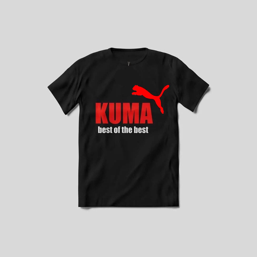 

Женская футболка с принтом "Kuma best of the best" Push IT, Черный