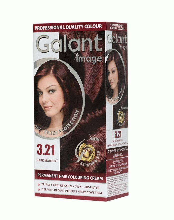 

Стойкая крем-краска для волос GALANT IMAGE 3.21 черная вишня