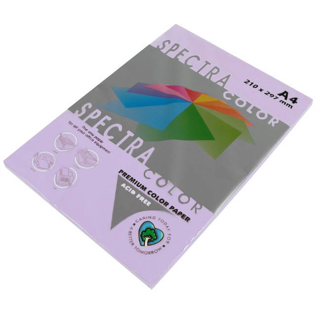 

Бумага Spectra Color А4 80г/м2 100 листов сиреневая пастельная 185, Сиреневый
