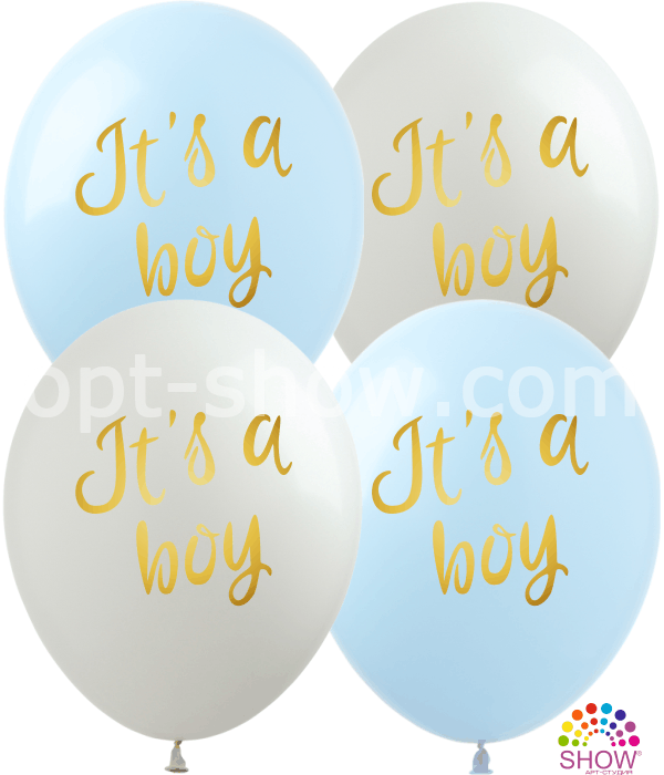 

Воздушные шарики It's a boy 12" (30 см) ТМ Show, Разные цвета
