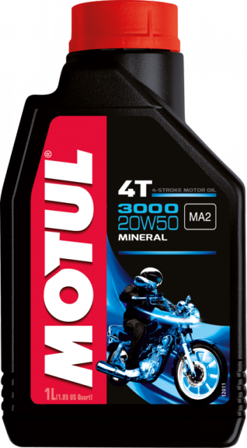 

Масло Motul 3000 4T SAE минеральное 20W-50, 1л