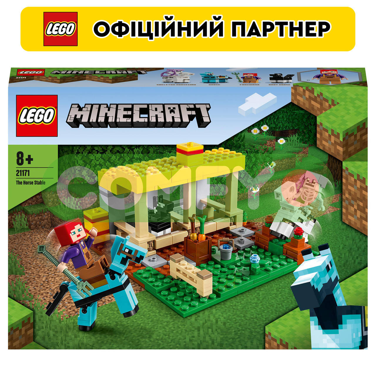 

Конструктор ЛЕГО LEGO Minecraft Конюшня (21171), Разные цвета