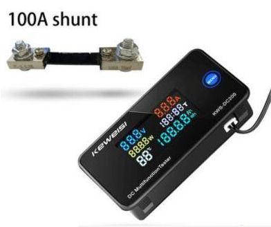 

Цифровой ваттметр постоянного тока keweisi DC200-100A