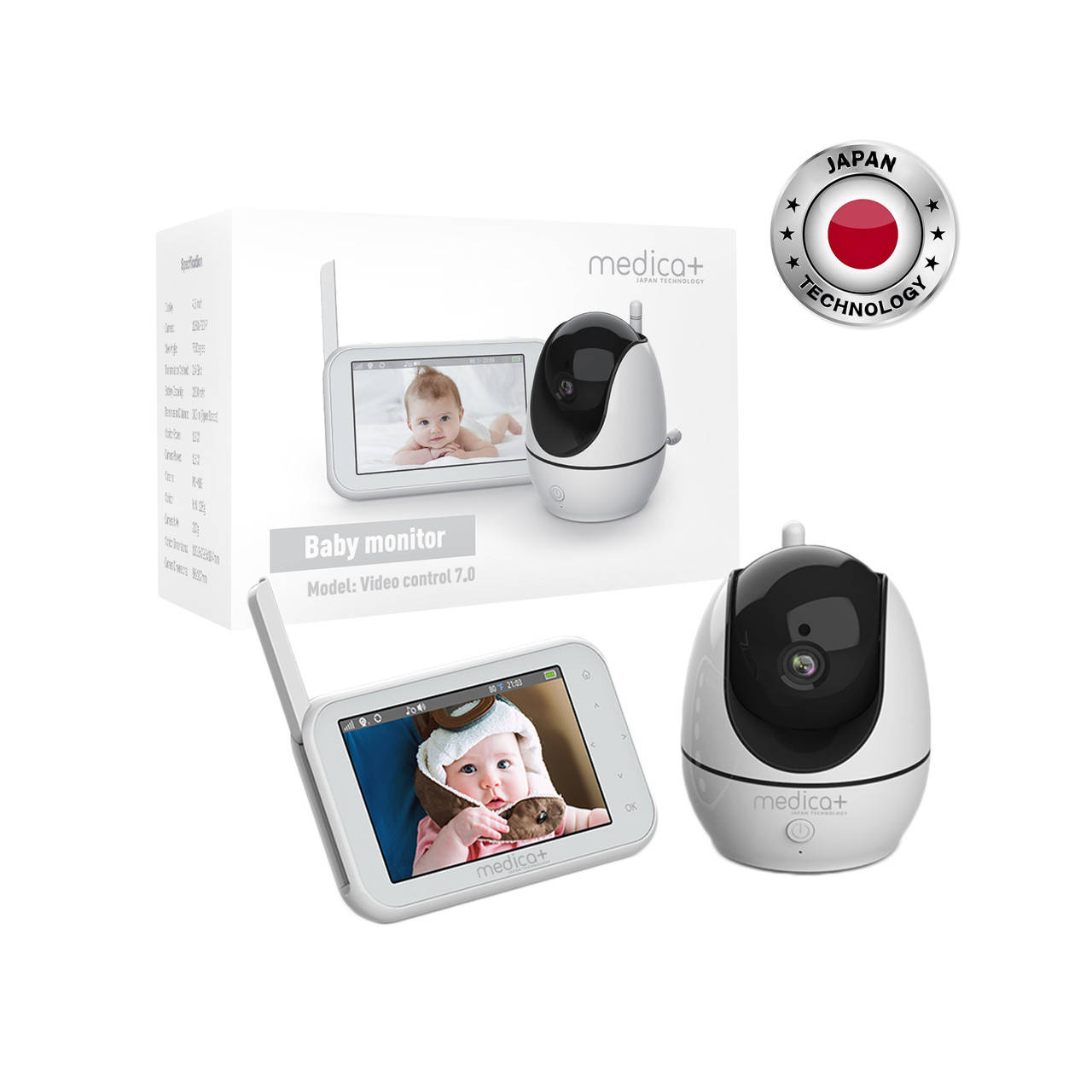 

Видеоняня MEDICA+ VideoControl 7.0 HD / 360 ( Япония ), Белый