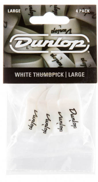 

Медиаторы (коготь) Dunlop 9003P White Plastic Thumbpicks Large (4шт)