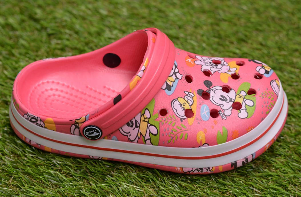 

Детские шлепанцы кроксы сабо crocs розовые принт микки маус р34-35, Розовый