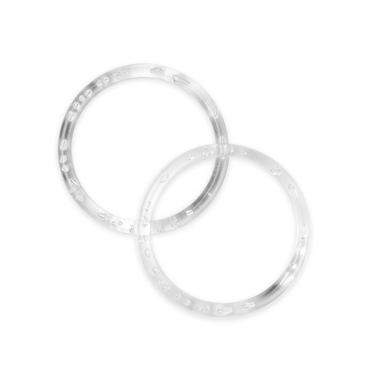 

Комплект ручок для сумки пластикових Круглих 12 см Прозорі