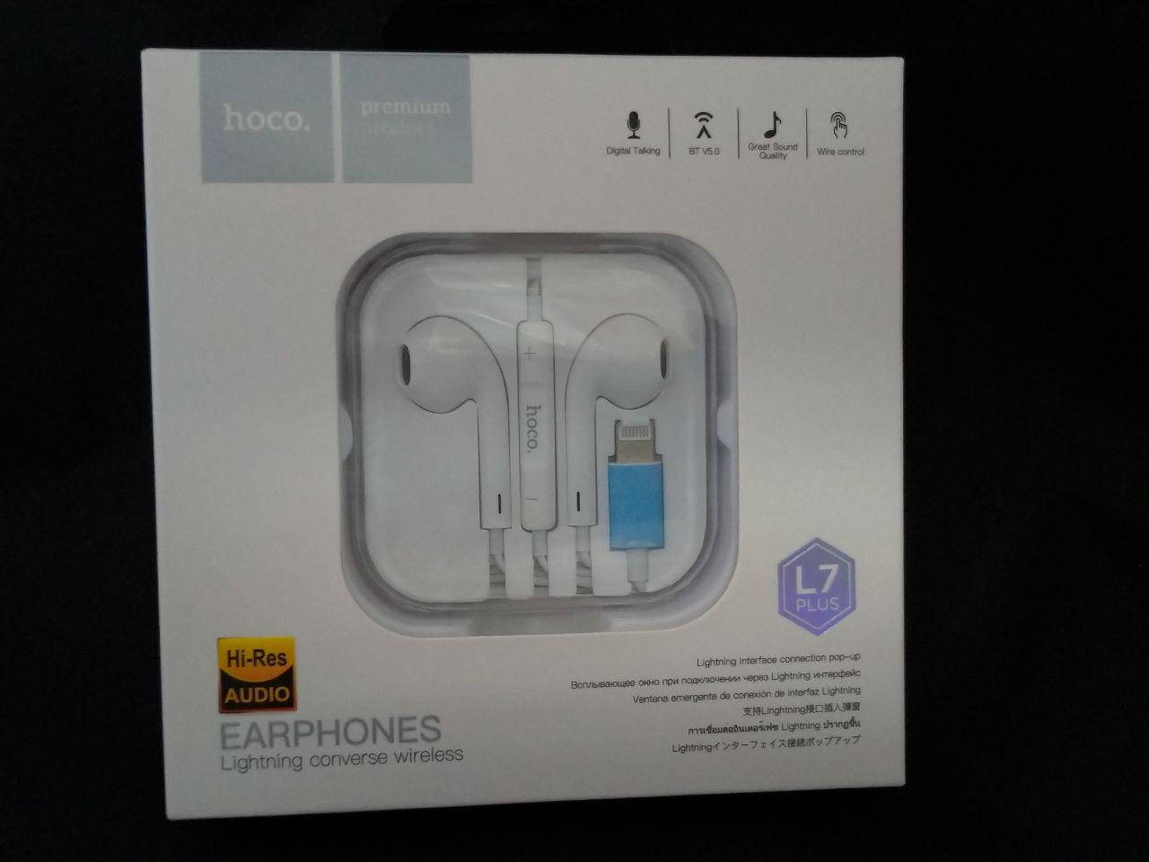 

Наушники для IPHONE Hoco L7 Lightning 7/8/X Plus Original Series, Белый