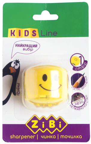 

Точилка СМАЙЛ с контейнером, 1 отв., в блистере, KIDS Line, Желтый