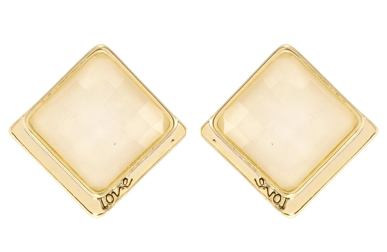 

Серьги Xuping QQMM Позолота 14K игла серебро 925 гвоздики (пусеты) "Ромбы Love" 17х17мм