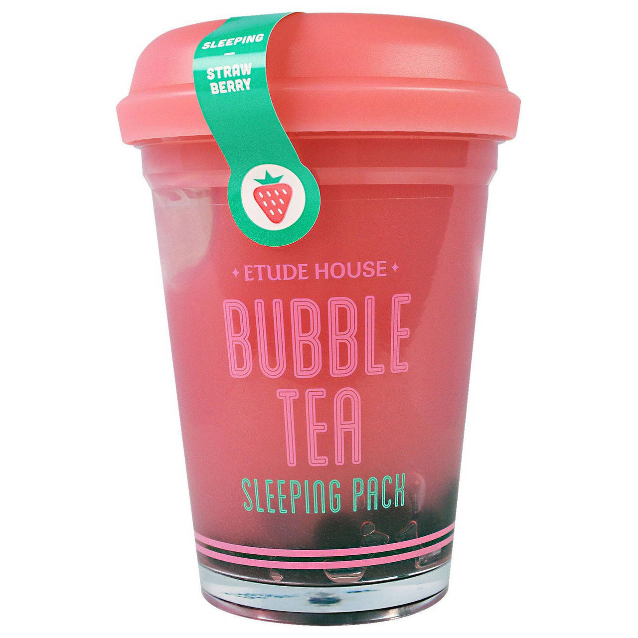 

Ночная увлажняющая маска с экстрактом клубники Etude House Bubble Tea Sleeping Pack Strawberry