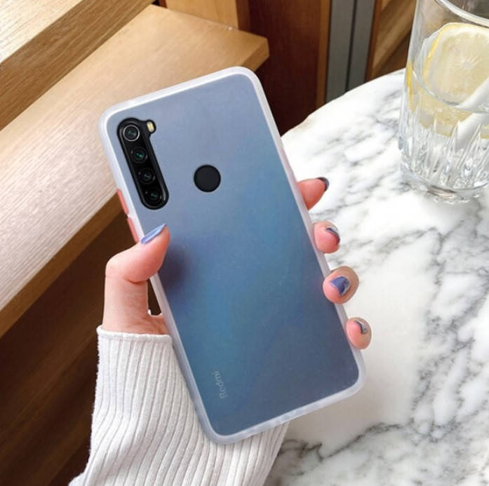 

Матовый чехол для Xiaomi Redmi Note 8T белый противоударный бампер