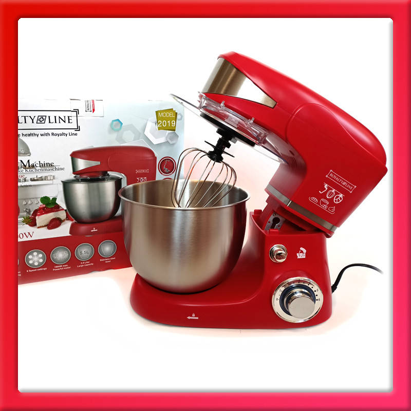 

Кухонный комбайн, планетарный миксер, тестомес Royalty Line RL-PKM-1600 Red (1600Вт, 5.5л, Швейцария)