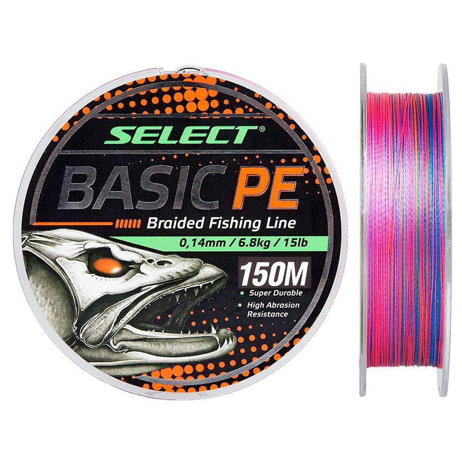 

Шнур Select Basic PE 150m (разноцв.) 0.18mm 22lb/9.9kg, Разные цвета