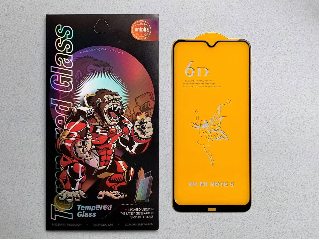 

Xiaomi Redmi Note 8 стекло защитное 6D полная проклейка, Черный