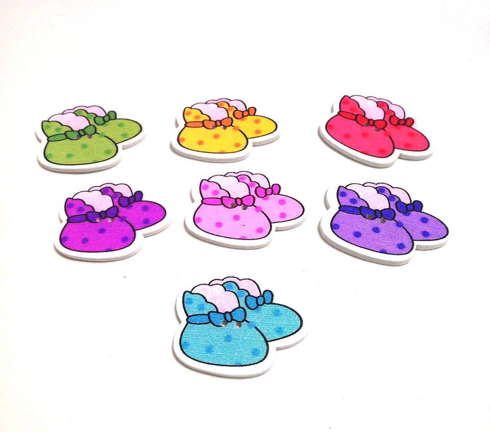 

Пуговицы декоративные "Тапочки" 10шт в упаковке