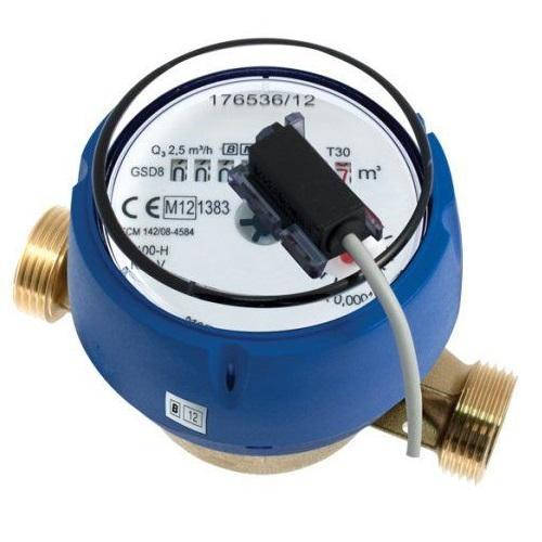 

Счетчик воды с импульсным датчиком BMeter GSD8-R 3/4" ГВ 4,0м²/г