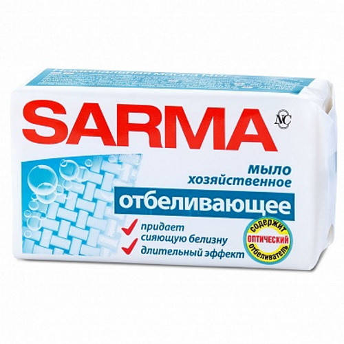 

Мыло хозяйственное Sarma отбеливающее, 140 г.