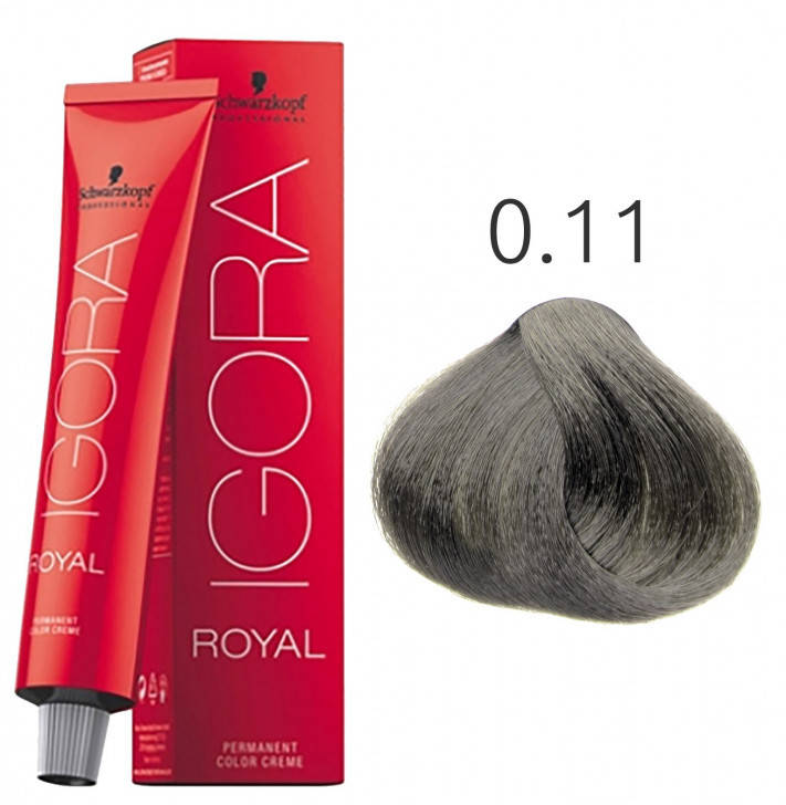 

Крем-краска для волос Schwarzkopf Igora Royal 0-11 Антижелтый микстон 60 мл