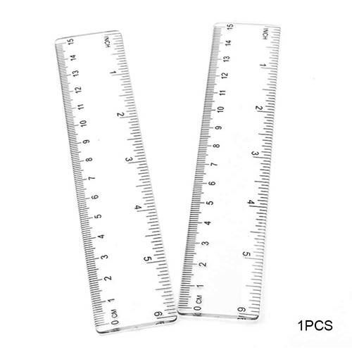 

Линейка пластиковая прозрачная 15 см арт. 50411, Разные цвета