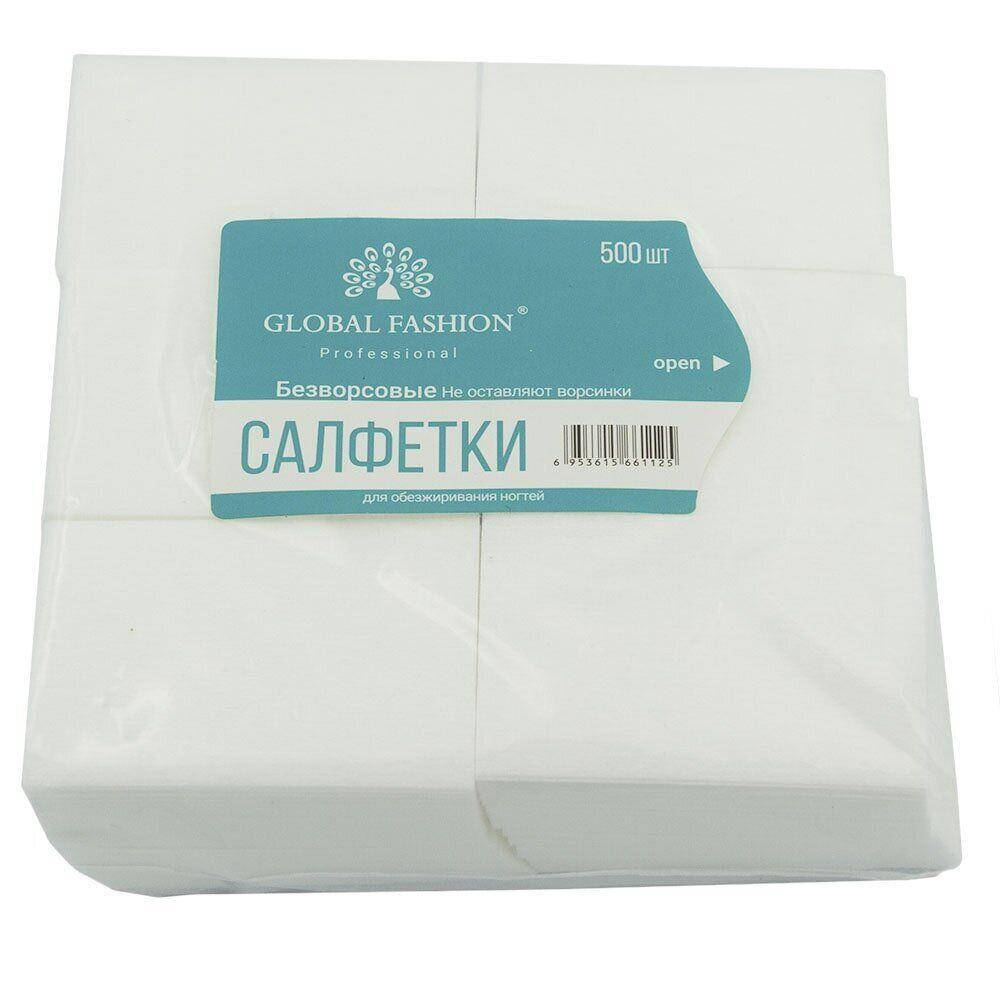 

Салфетки безворсовые Global Fashion, 6х5 см, 500 шт., Белый