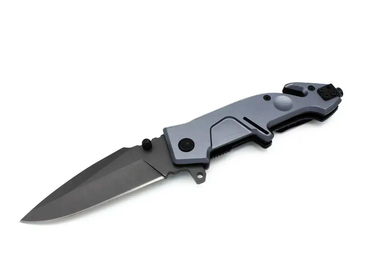 

Нож складной тактический со стропорезом, удобная комбинированная ручка с метала для ношения на кармане клипса, Зелёный