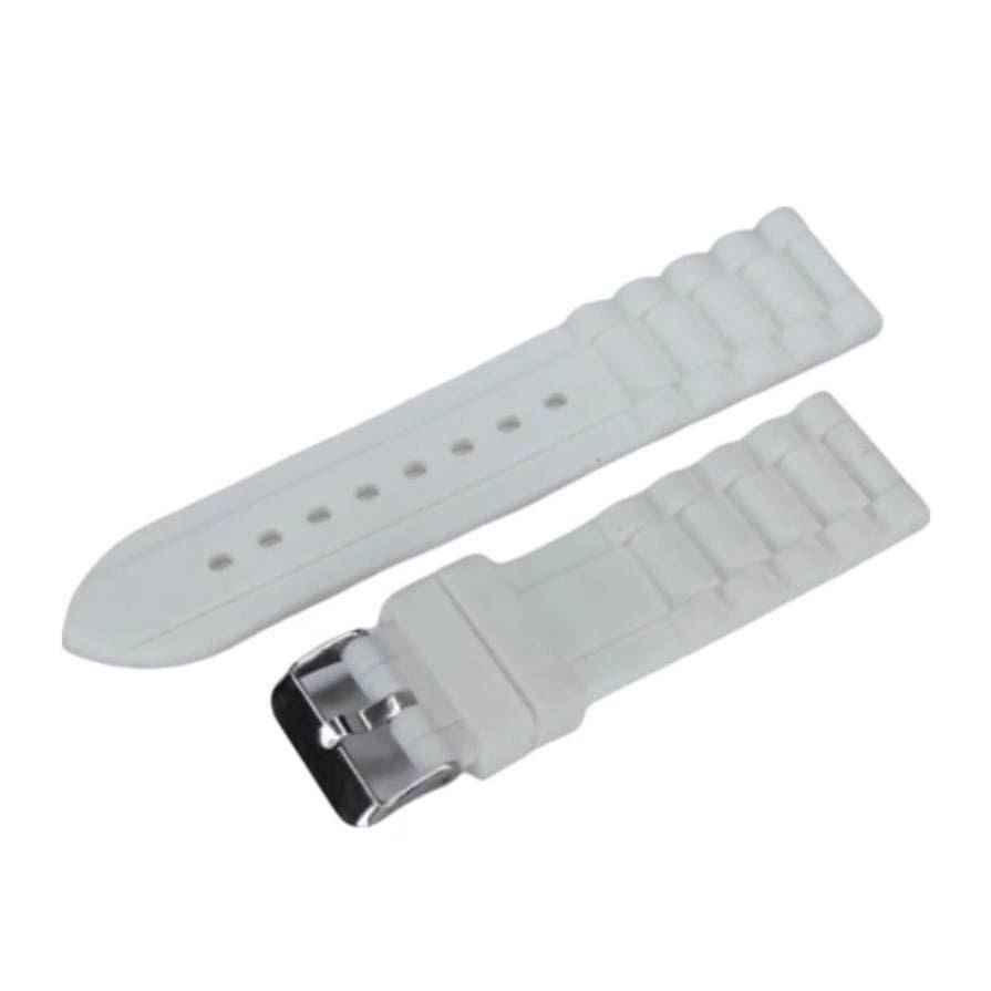 

Силиконовый ремешок для часов - 22 мм (белый) (009489)