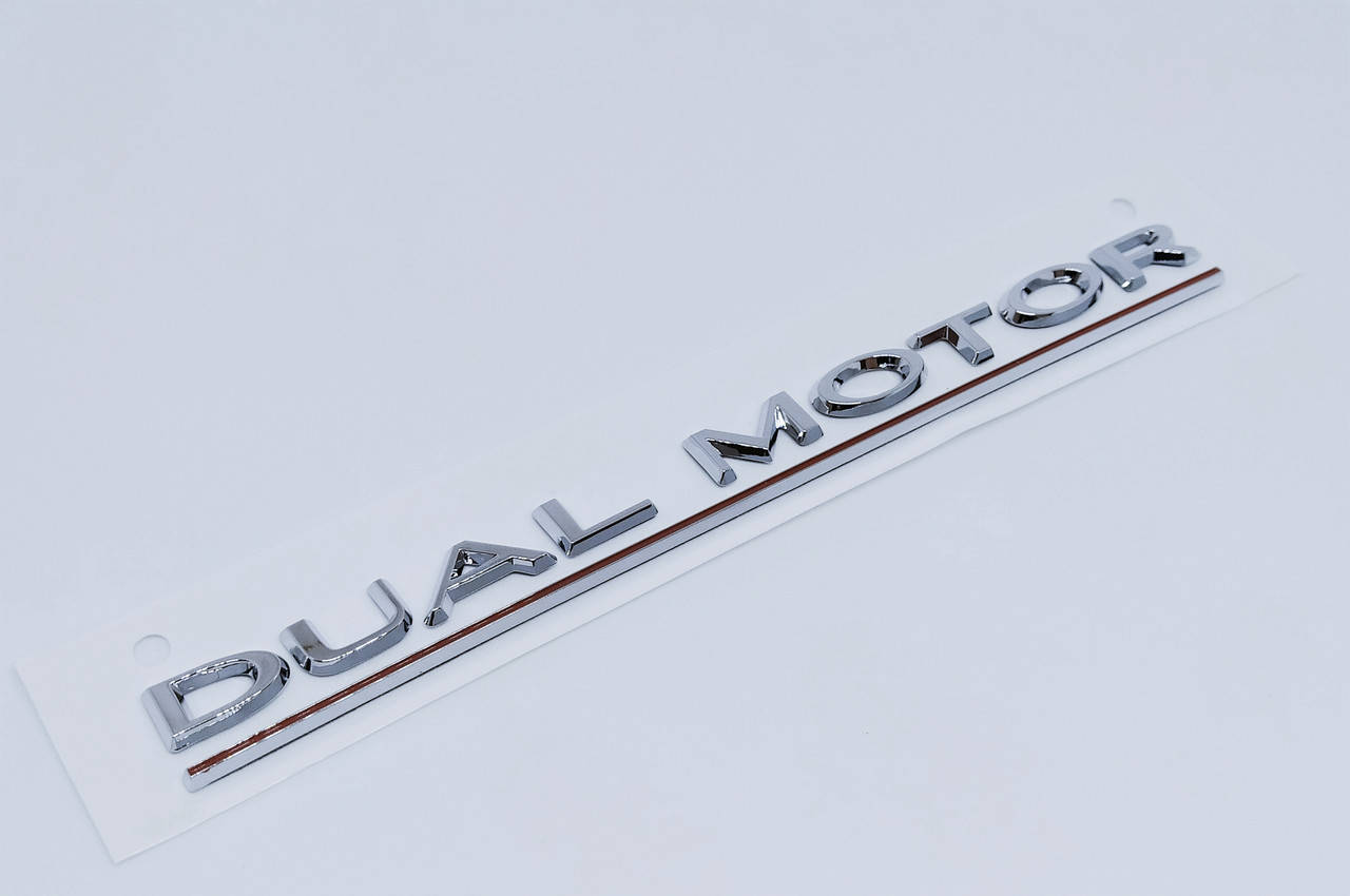

DUAL MOTOR Надпись Tesla Хром буквы Тесла