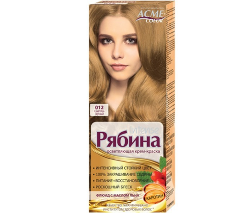 

Фарба для волосся Рябина 012 Світло-русий