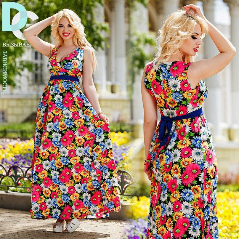 

Женское штапельное платье с цветочным принтом 42-44 "LARA-3" от прямого поставщика