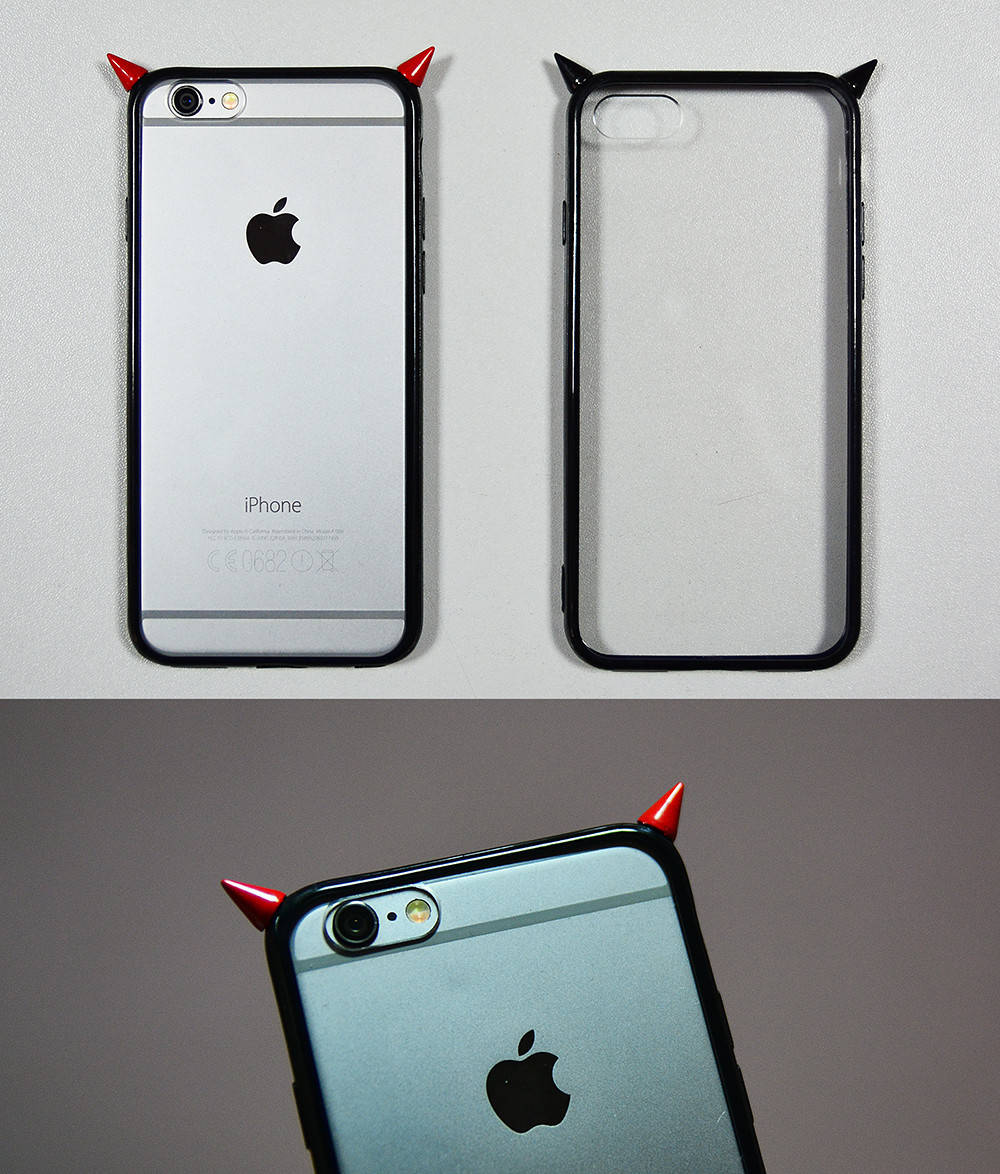 

Накладка Рожки iPhone 6/6s black