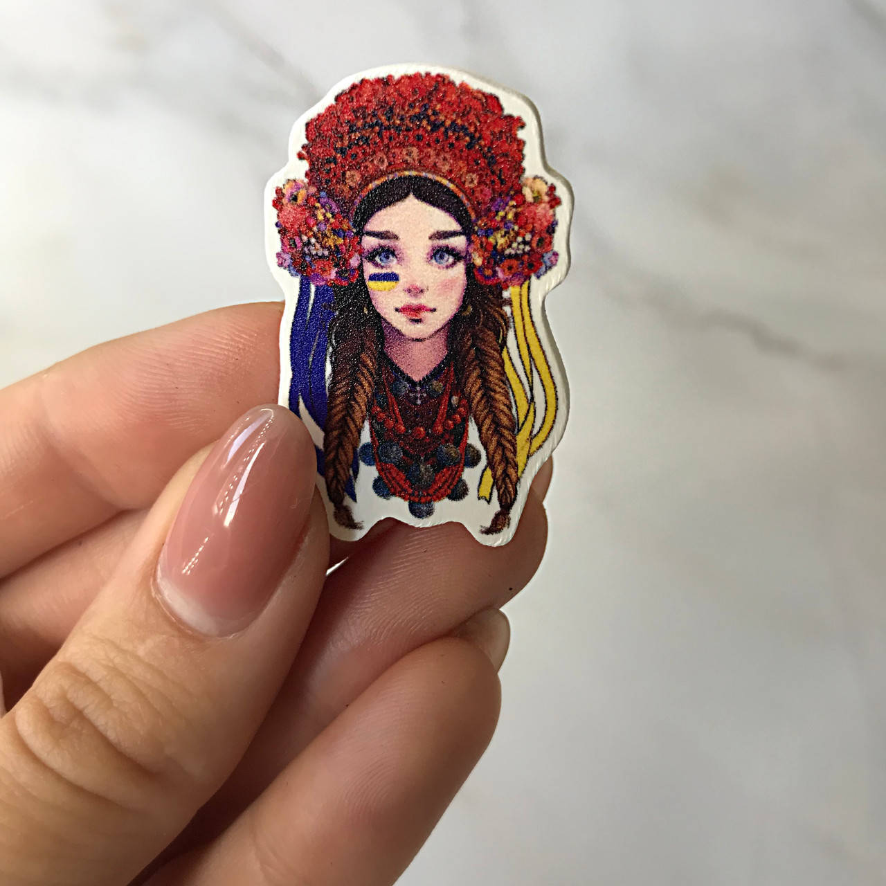 

Серединка "Украинка у венке", 3х4см, матовая