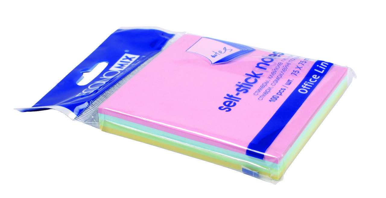 

Блок бумаги с липким слоем 75х75 мм Economix E20936 (4 цвета)