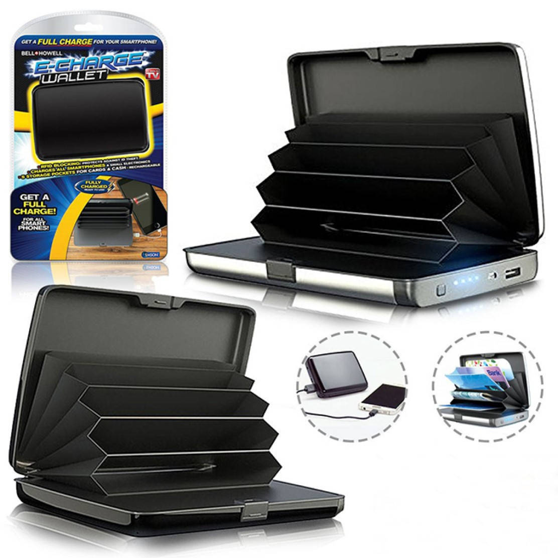 

Кошелек зарядка Power Bank E-Charge Wallet