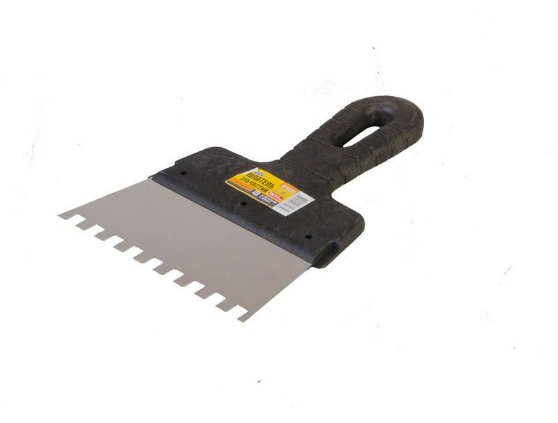 

Шпатель зубчатый MASTERTOOL 150х8х8 мм 19-6815