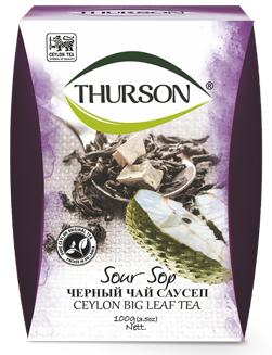 

Чай черный Турсон Саусеп 250 г Thurson Ceylon Big Leaf Tea Black Soursop 250 g