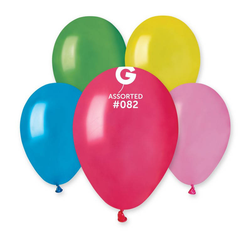 

Воздушные шары ассорти металлик 8" (21 см)