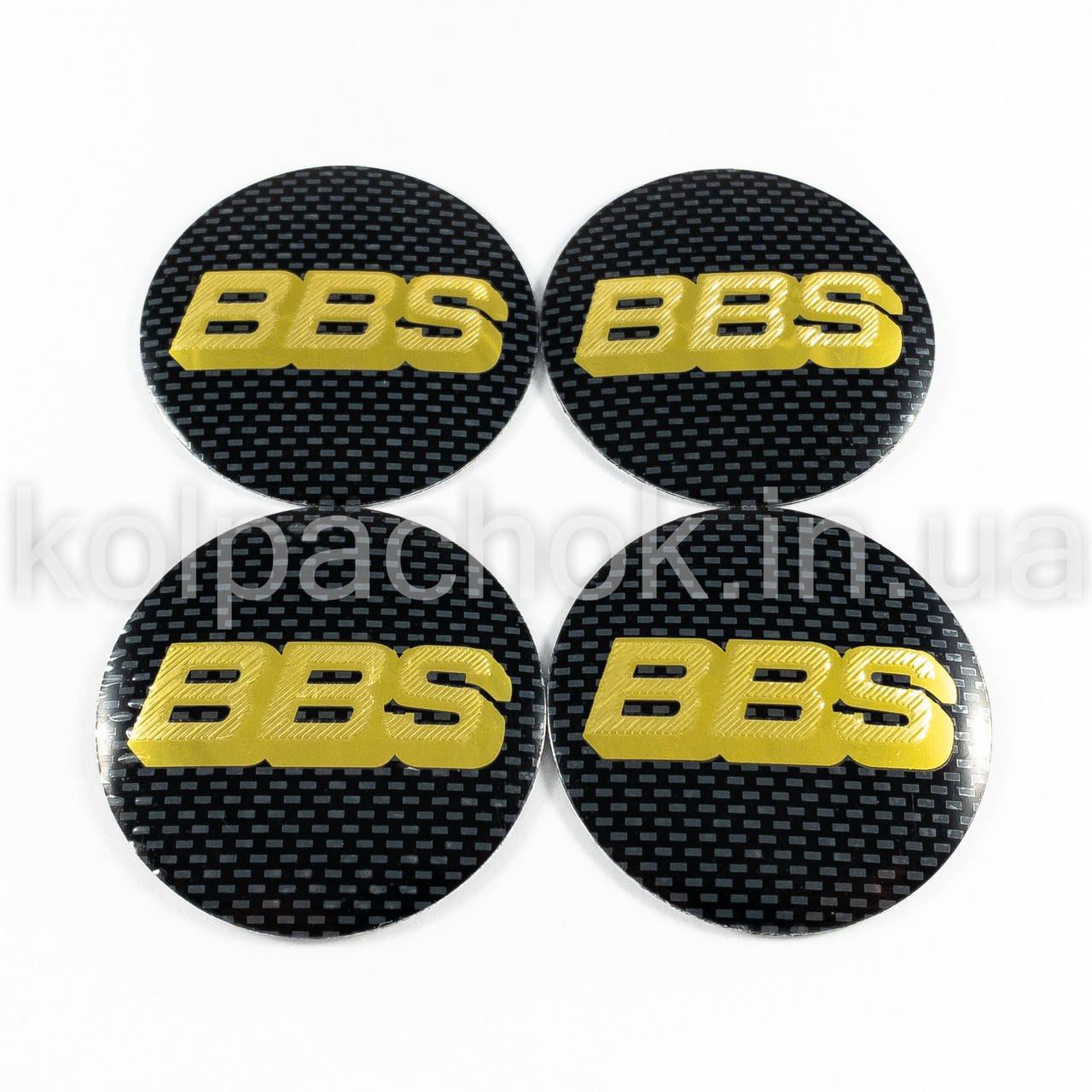 

Наклейки для колпачков на диски BBS черный карбон/золотой лого (56мм)