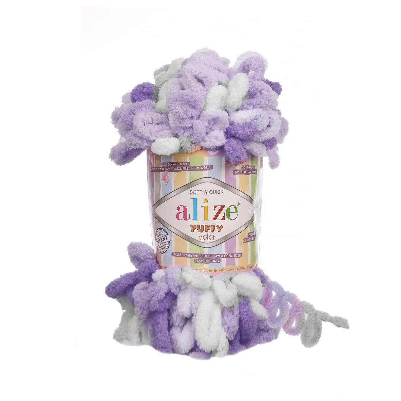 

Турецкая фантазийная пряжа Puffy color 6372, Разные цвета